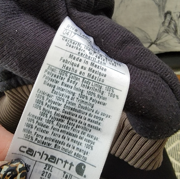 Carhartt Bankston Sienna Sandstone Fleece Lined Canvas Work Coat Size 2XL Tall - Picture 10 of 16